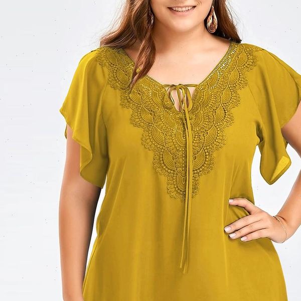 plus size summer fashion patchwork lace up blouse ladies loose female women half sleeve shirt blusas femininas, White
plus size summer fashion patchwork lace up blouse ladies loose female women half sleeve shirt blusas femininas, White