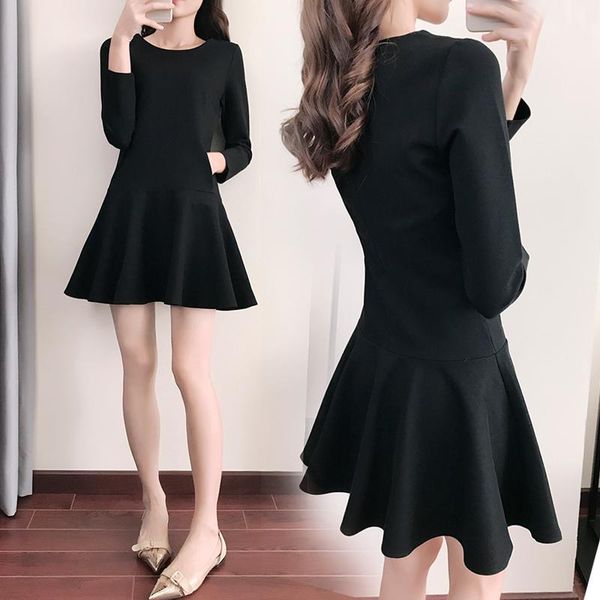 casual dresses fashion women black office ladies party dress long sleeve female clothes, Black;gray
casual dresses fashion women black office ladies party dress long sleeve female clothes, Black;gray