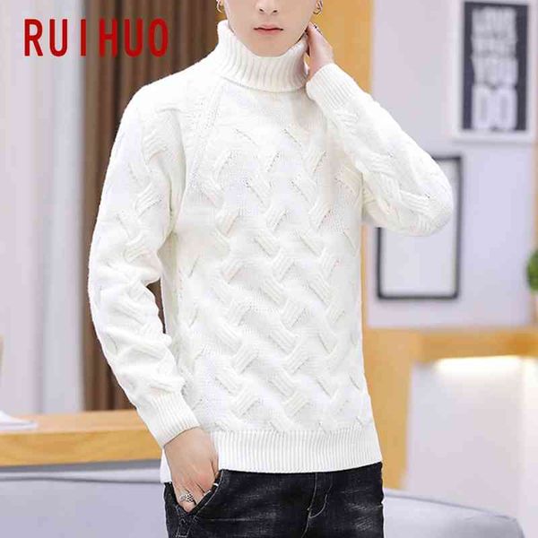 RUIHUO Pullover Turtleneck Men Clothing Turtle Neck Coats High Collar Knitted Sweater Korean Cloth M-2XL 2021 Autumn New, Black
RUIHUO Pullover Turtleneck Men Clothing Turtle Neck Coats High Collar Knitted Sweater Korean Cloth M-2XL 2021 Autumn New, Black