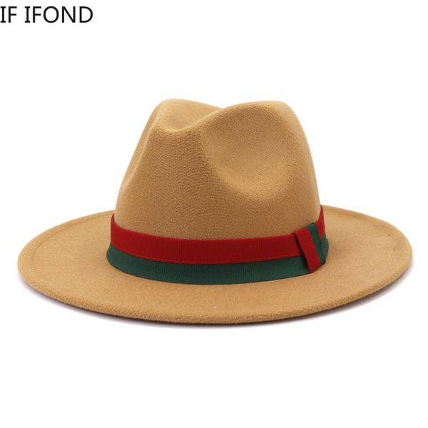 wide brim hats red green ribbon felt fedora hat for women classic dress formal winter wool panama jazz cap, Blue;gray
wide brim hats red green ribbon felt fedora hat for women classic dress formal winter wool panama jazz cap, Blue;gray
