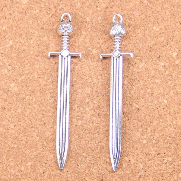 28pcs charms sword cat 66x15mm antique pendants,vintage tibetan silver jewelry,diy for bracelet necklace, Bronze;silver
28pcs charms sword cat 66x15mm antique pendants,vintage tibetan silver jewelry,diy for bracelet necklace, Bronze;silver