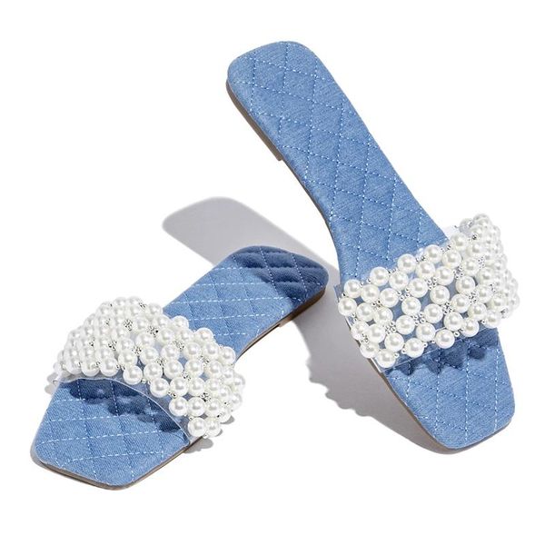 slippers luxury trendy women beauty pearl string bead flat heel rubber sole open toe indoor slides sandals summer ladies shoes, Black
slippers luxury trendy women beauty pearl string bead flat heel rubber sole open toe indoor slides sandals summer ladies shoes, Black