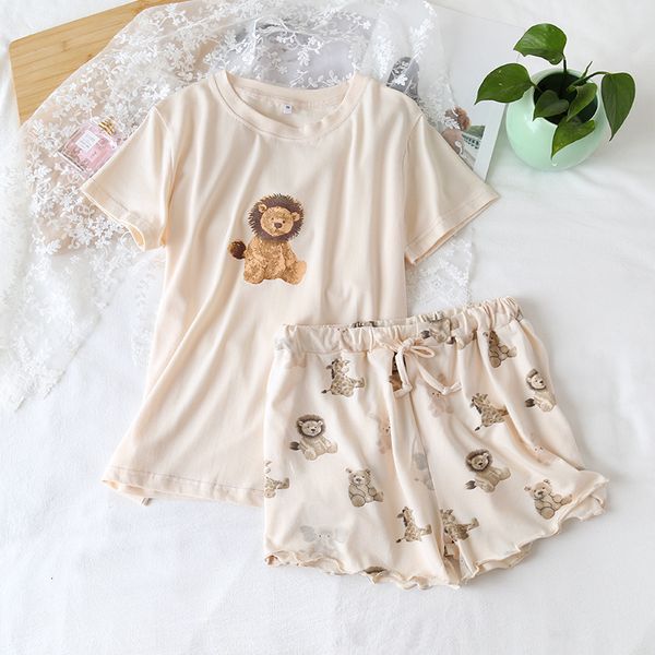 2021 new summer cotton knitted ladies short-sleeved shorts fresh and cute casual suit home service pajamas for women s5mu, Black;brown
2021 new summer cotton knitted ladies short-sleeved shorts fresh and cute casual suit home service pajamas for women s5mu, Black;brown