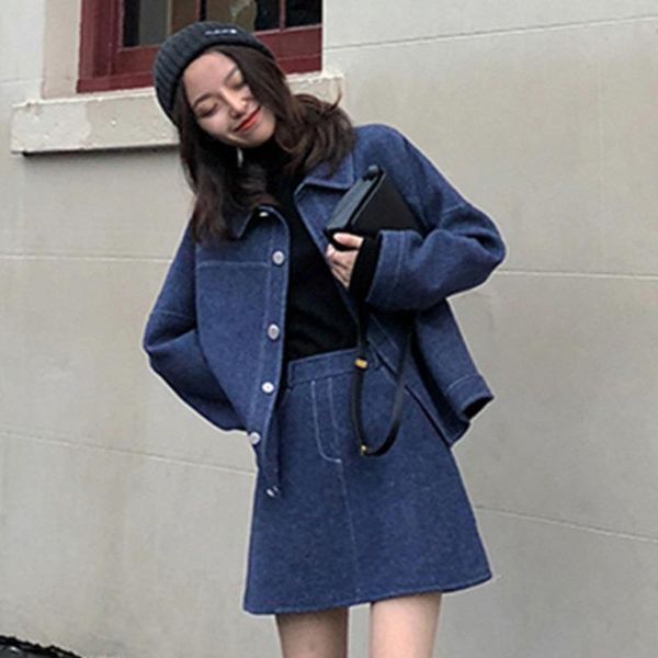 two piece dress lanmrem 2021 autumn denim suit female slim skirt + lapel single-breasted jacket two-piece korean casual 19f-a557, White
two piece dress lanmrem 2021 autumn denim suit female slim skirt + lapel single-breasted jacket two-piece korean casual 19f-a557, White
