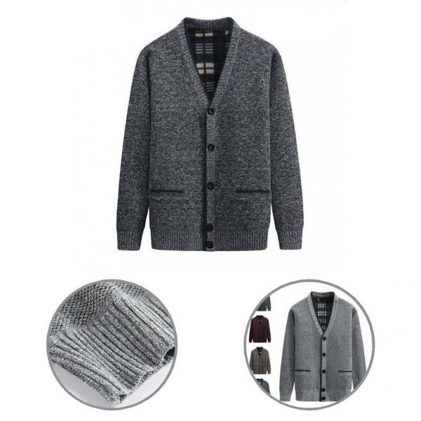 men's sweaters slim fit trendy fleece lining solid color cardigan sweater vintage knitted stretchy for daily wear, White;black
men's sweaters slim fit trendy fleece lining solid color cardigan sweater vintage knitted stretchy for daily wear, White;black