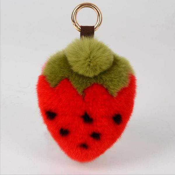 strawberry real rex rabbit fur ring keychain for women creative design bag-hang pendant fruit, Silver
strawberry real rex rabbit fur ring keychain for women creative design bag-hang pendant fruit, Silver