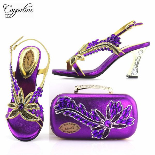capputine new arrival african ladies shoes and bag set nigerian summer high heels 8cm shoes and purse set for party tx-737, Black
capputine new arrival african ladies shoes and bag set nigerian summer high heels 8cm shoes and purse set for party tx-737, Black