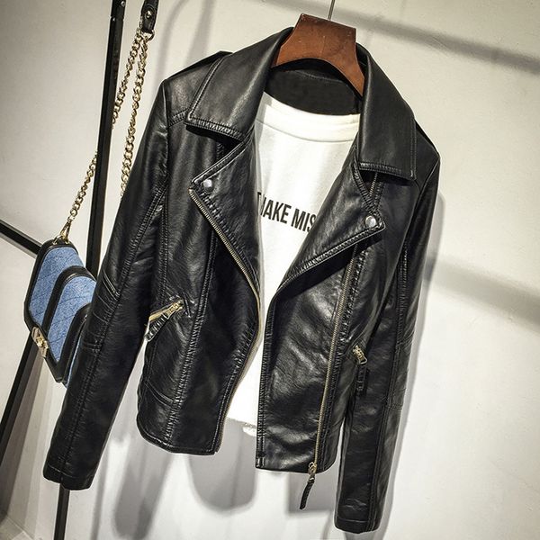 2021 new women fashion fall winter black slim cool lady pu faux jackets female zipper cropped leather coats outwear 6fh2
2021 new women fashion fall winter black slim cool lady pu faux jackets female zipper cropped leather coats outwear 6fh2