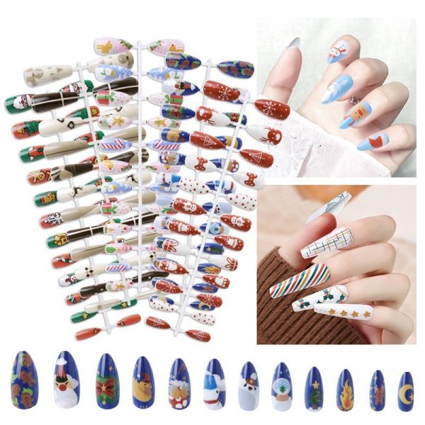 false nails stick-on wear manicure sheet nail patch christmas finished piece halloween art sticker press on, Red;gold
false nails stick-on wear manicure sheet nail patch christmas finished piece halloween art sticker press on, Red;gold
