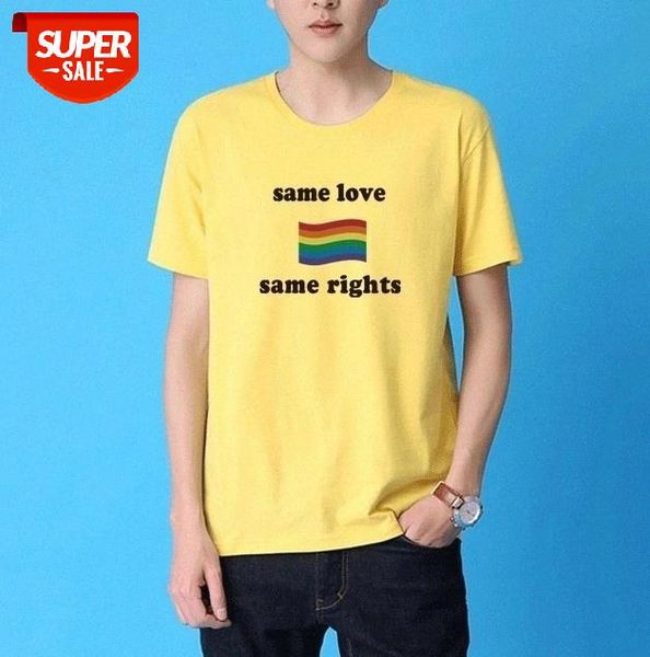 sunfiz YF White Yellow Tees Hot Sale Same Love Same Rights Rainbow Flag Printed T Shirt LGBT Gay Lesbian Support Tee Tops #NJ6S
sunfiz YF White Yellow Tees Hot Sale Same Love Same Rights Rainbow Flag Printed T Shirt LGBT Gay Lesbian Support Tee Tops #NJ6S