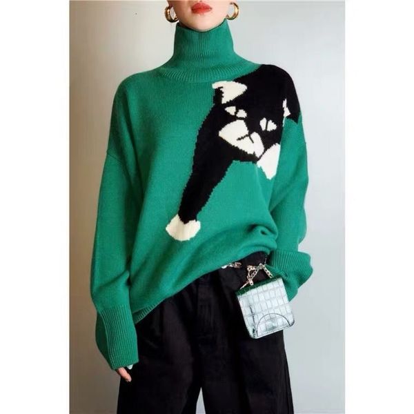 2021 new green turtleneck 100 per cent pure knitted wool pullover sweater for the autumn woman winter designer female luxury jumper ns5c, White;black
2021 new green turtleneck 100 per cent pure knitted wool pullover sweater for the autumn woman winter designer female luxury jumper ns5c, White;black