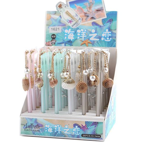 gel pens 36 pcs/lot shell pearl pendant pen cute 0.5 mm black ink signature school office writing supplies promotional gift
gel pens 36 pcs/lot shell pearl pendant pen cute 0.5 mm black ink signature school office writing supplies promotional gift