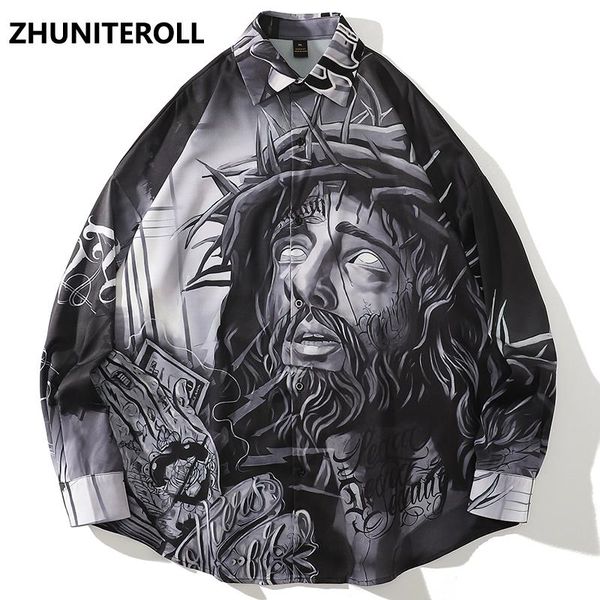 men's casual shirts streetwear vintage old man print 2021 shirt hip hop blouse harajuku loose long sleeve fashion button autumn, White;black
men's casual shirts streetwear vintage old man print 2021 shirt hip hop blouse harajuku loose long sleeve fashion button autumn, White;black