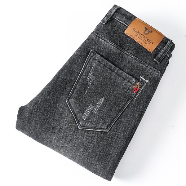 men's jeans men black gray straight cut regular fit stretch 2021 arrivals business casual pants denim trousers brand, Blue
men's jeans men black gray straight cut regular fit stretch 2021 arrivals business casual pants denim trousers brand, Blue