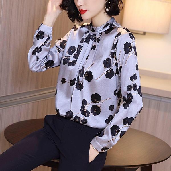 women's blouses & shirts spring fall 2021 women clothes , fashion womens korean floral printed long sleeve grey blouse 3xl imitation s, White
women's blouses & shirts spring fall 2021 women clothes , fashion womens korean floral printed long sleeve grey blouse 3xl imitation s, White
