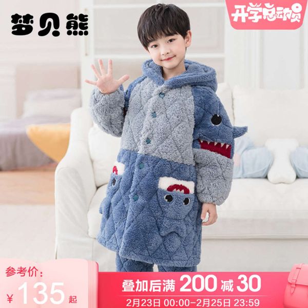 winter pajamas thickened boys' flannel three-layer cotton plush middle school children's coral cashmere home suit, Blue;red
winter pajamas thickened boys' flannel three-layer cotton plush middle school children's coral cashmere home suit, Blue;red
