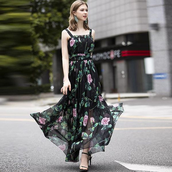 casual dresses silk summer dress 2021 beach backless floral maxi for women korean fashion clothes vestidos pph4217, Black;gray
casual dresses silk summer dress 2021 beach backless floral maxi for women korean fashion clothes vestidos pph4217, Black;gray