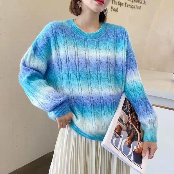 women's sweaters women striped loose knitted pullovers long sleeve plus size o-neck fashion duan dye female pull jumpers femme, White;black
women's sweaters women striped loose knitted pullovers long sleeve plus size o-neck fashion duan dye female pull jumpers femme, White;black