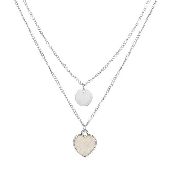 pendant necklaces creative double deck heart-shaped choker necklace women's wedding banquet fashion exquisite jewelry, Silver
pendant necklaces creative double deck heart-shaped choker necklace women's wedding banquet fashion exquisite jewelry, Silver