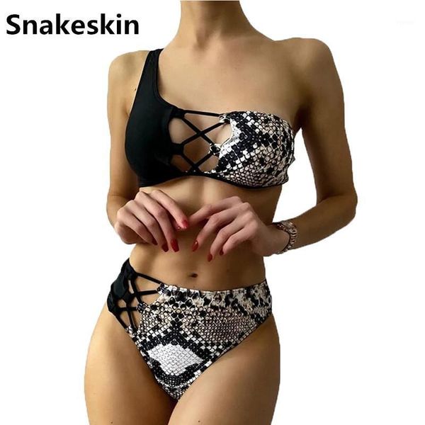 women's swimwear summer fashion bikinis set wire swimsuit women single shoulder snake pattern bikini casual bathing suit beach, White;black
women's swimwear summer fashion bikinis set wire swimsuit women single shoulder snake pattern bikini casual bathing suit beach, White;black