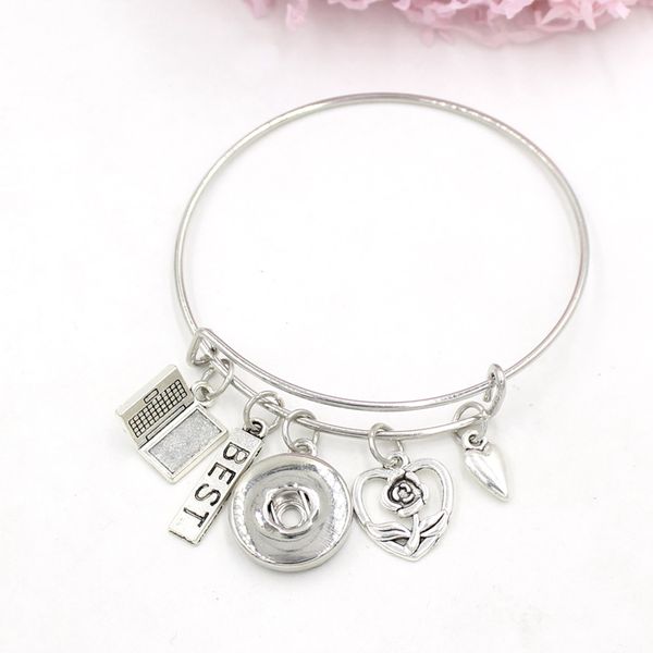 new arrival wholesale computer science bracelets women liobonar snaps buttons charms expandable wire bangle 18mm snap jewelry gifts for soft, Golden;silver
new arrival wholesale computer science bracelets women liobonar snaps buttons charms expandable wire bangle 18mm snap jewelry gifts for soft, Golden;silver