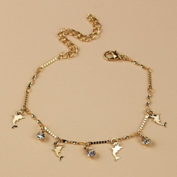 anklets european and american gold simple fashion wild personality zircon dolphin decoration anklet women, Red;blue
anklets european and american gold simple fashion wild personality zircon dolphin decoration anklet women, Red;blue