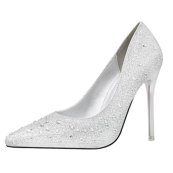 dress shoes fashion party high heels women's shallow mouth point drill for wedding women ladies, Black
dress shoes fashion party high heels women's shallow mouth point drill for wedding women ladies, Black