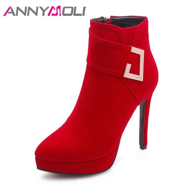 boots annymoli shoes women ankle platform high heels winter wedding bridal autumn buckle stiletto short red, Black
boots annymoli shoes women ankle platform high heels winter wedding bridal autumn buckle stiletto short red, Black