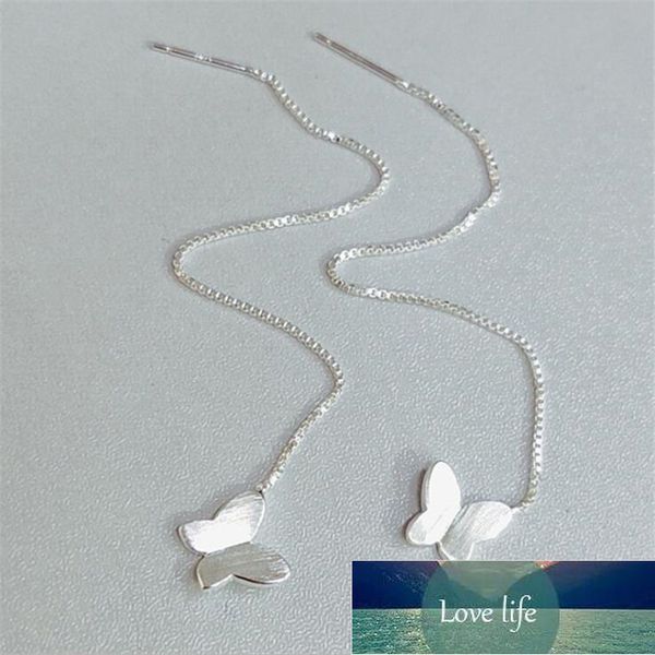 new korean sweet brushed butterfly 925 sterling silver jewelry temperament long ear line popular dangle earrings e137 factory price expert d, Golden;silver
new korean sweet brushed butterfly 925 sterling silver jewelry temperament long ear line popular dangle earrings e137 factory price expert d, Golden;silver
