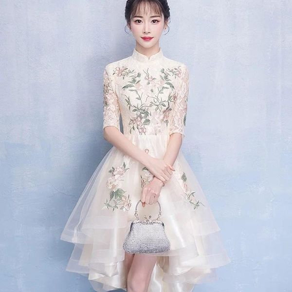 ethnic clothing formal party dress chinese women prom dresses asmmetrical elegant qipao cheongsam appliques lace celebrity banquet gown vest, Red
ethnic clothing formal party dress chinese women prom dresses asmmetrical elegant qipao cheongsam appliques lace celebrity banquet gown vest, Red