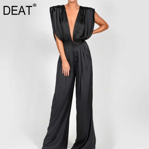 deat summer arrival casual solid backless loose sleeveless deep v high waist wide leg pants jumpsuits women se242 210709, Black;white
deat summer arrival casual solid backless loose sleeveless deep v high waist wide leg pants jumpsuits women se242 210709, Black;white