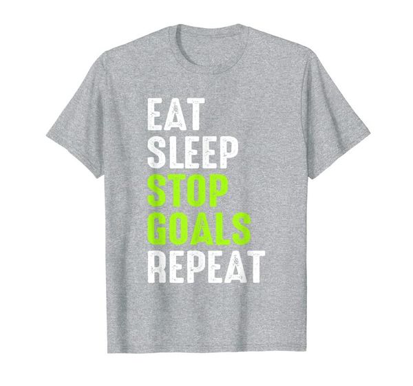 men's t-shirts eat sleep sgoals shirt for a goalie, funny soccer tshirt, White;black
men's t-shirts eat sleep sgoals shirt for a goalie, funny soccer tshirt, White;black