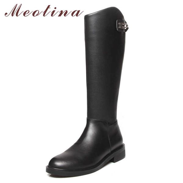meotina winter riding boots women natural genuine leather block heel knee high boots zipper round toe shoes lady fall size 33-43 210608, Black
meotina winter riding boots women natural genuine leather block heel knee high boots zipper round toe shoes lady fall size 33-43 210608, Black