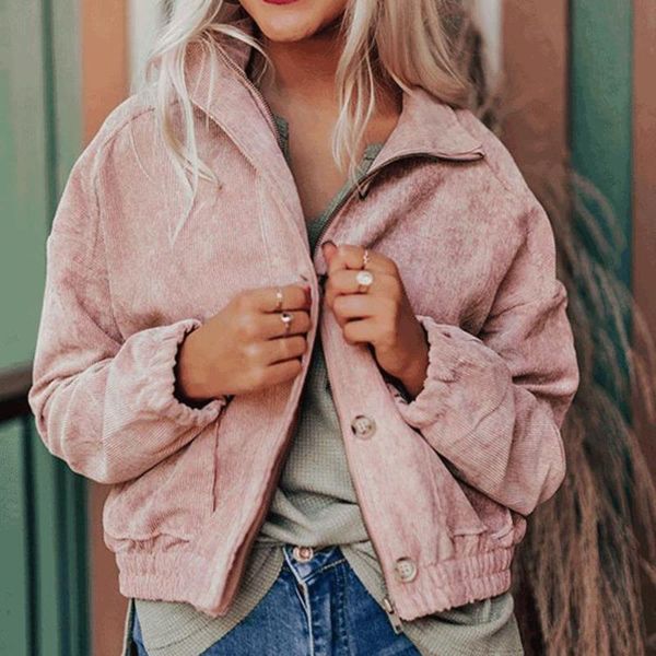 women's jackets 2021 autumn winter western plain single breasted woman jacket fashion straight casual corduroy women, Black;brown
women's jackets 2021 autumn winter western plain single breasted woman jacket fashion straight casual corduroy women, Black;brown