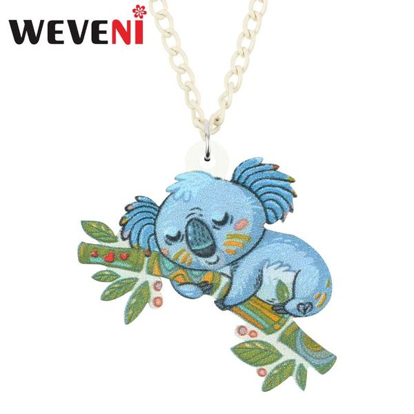 pendant necklaces weveni acrylic cartoon bamboo australian koala bear chain necklace choker animal jewelry for women girls festival gifts, Silver
pendant necklaces weveni acrylic cartoon bamboo australian koala bear chain necklace choker animal jewelry for women girls festival gifts, Silver