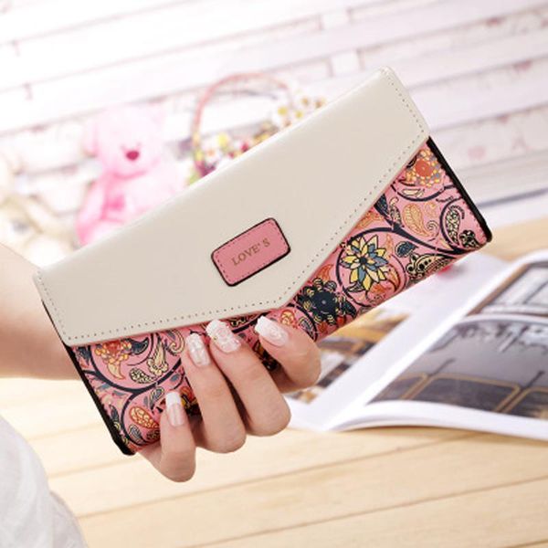 fashion envelope women wallet hit color 3fold flowers printing pu leather long ladies clutch coin phone purse, Red;black
fashion envelope women wallet hit color 3fold flowers printing pu leather long ladies clutch coin phone purse, Red;black
