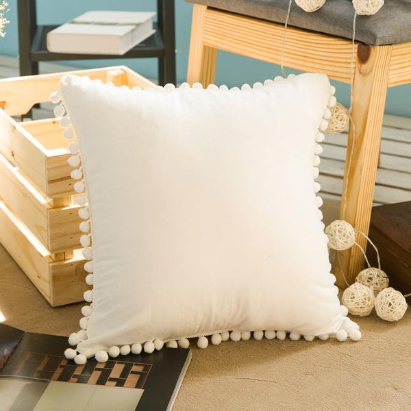 solid pompom cushion cover cotton pillow cases white/pink/green/grey home decorative sofa car pillowcase for sofa beds chair car
solid pompom cushion cover cotton pillow cases white/pink/green/grey home decorative sofa car pillowcase for sofa beds chair car