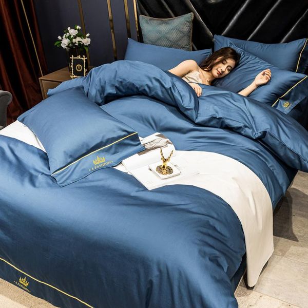 bedding sets spring 2021 nordic gong satin cotton four-piece set solid color sheets 4 pieces of light luxury
bedding sets spring 2021 nordic gong satin cotton four-piece set solid color sheets 4 pieces of light luxury