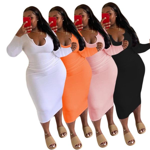 casual dresses rstylish women clothing 2021 solid color autumn v neck long sleeves clubwear package hip bodycon midi dress, Black;gray
casual dresses rstylish women clothing 2021 solid color autumn v neck long sleeves clubwear package hip bodycon midi dress, Black;gray