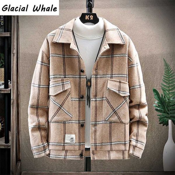 glacialwhale cargo pockets coat plaid patchwork keep warm mens winter jacket windproof casual parkas for 211214, Black;brown
glacialwhale cargo pockets coat plaid patchwork keep warm mens winter jacket windproof casual parkas for 211214, Black;brown