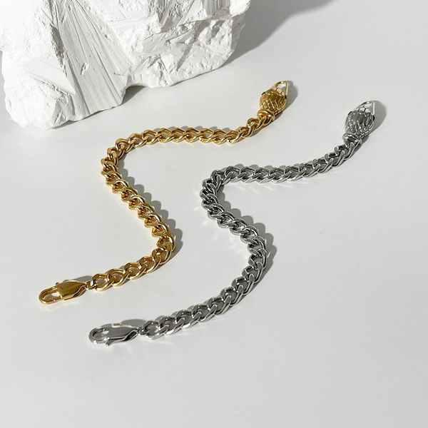 charm bracelets minar titanium steel gold snake head with green eyes chain bracelet for women punk hip hop chunky chains cool jewelry, Golden;silver
charm bracelets minar titanium steel gold snake head with green eyes chain bracelet for women punk hip hop chunky chains cool jewelry, Golden;silver