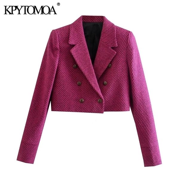 kpytomoa women fashion with metal button cropped tweed blazer coat vintage long sleeve female outerwear chic veste femme 211122, White;black
kpytomoa women fashion with metal button cropped tweed blazer coat vintage long sleeve female outerwear chic veste femme 211122, White;black