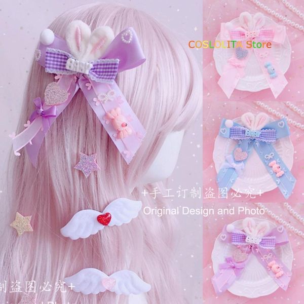 japanese pink blue purple plush ears bowknot hairpin side clip lolita headdress soft sister cute hair ornaments cosplay
japanese pink blue purple plush ears bowknot hairpin side clip lolita headdress soft sister cute hair ornaments cosplay