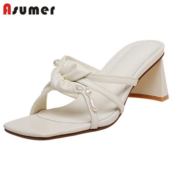 slippers asumer 2021 slipper women est high heel genuine leather shoes solid colors pearl summer party, Black
slippers asumer 2021 slipper women est high heel genuine leather shoes solid colors pearl summer party, Black