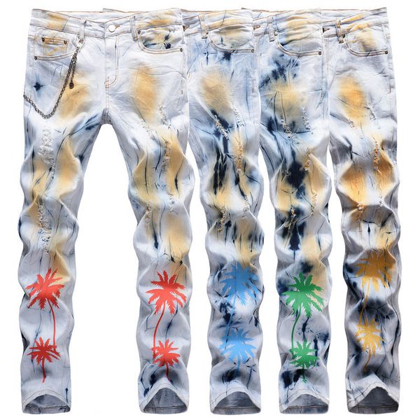 men's jeans high-quality male jeans, cotton slim skinny inky print, torn, hip hop 8ggi, Blue
men's jeans high-quality male jeans, cotton slim skinny inky print, torn, hip hop 8ggi, Blue