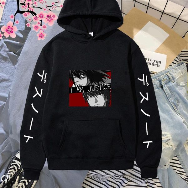 men's hoodies & sweatshirts death note casual hooded sweatshirt pullover harajuku hip hop hoodie, Black
men's hoodies & sweatshirts death note casual hooded sweatshirt pullover harajuku hip hop hoodie, Black