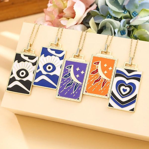 pendant necklaces stainless steel color eye palm sun star moon necklace for women charm female square jewelry gifts, Silver
pendant necklaces stainless steel color eye palm sun star moon necklace for women charm female square jewelry gifts, Silver