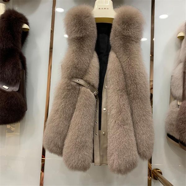 women's fur & faux 80cm long natural vest woman fashion 2021 autumn winter mid-length real waistcoat v-neck, Black
women's fur & faux 80cm long natural vest woman fashion 2021 autumn winter mid-length real waistcoat v-neck, Black