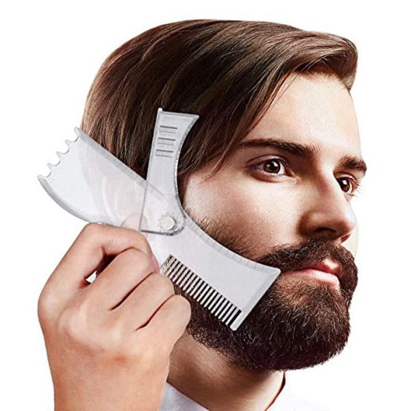 hair brushes 2 in 1 men beard shaping styling template comb rotatable men's beards combs beauty tool for trimming moustache, Silver
hair brushes 2 in 1 men beard shaping styling template comb rotatable men's beards combs beauty tool for trimming moustache, Silver