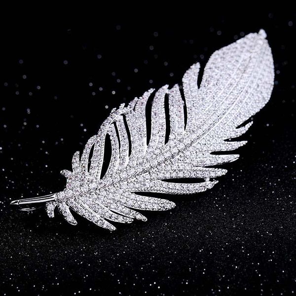 pins, brooches fashion classic cubic zirconia feather brooch woman coat suit lapel pins jewelry christmas gift, Gray
pins, brooches fashion classic cubic zirconia feather brooch woman coat suit lapel pins jewelry christmas gift, Gray